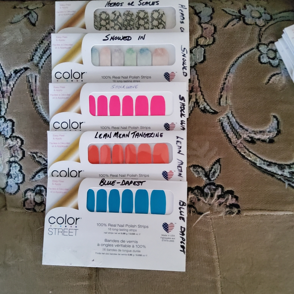 19 PKGS OF Color Street Nail Polish Strips Set